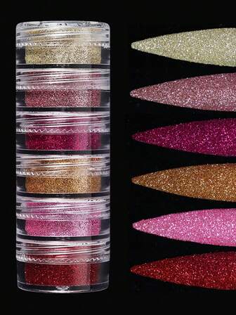 6pcs Resin DIY Glitter Sequins - Red Orange Maple Leaf Thin Flakes - For DIY Jewelry, Epoxy Resin Mold Filler Decoration