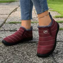 2025 Nuevas Botas de Algodón de Gran Tamaño con Forro de Felpa y Botas de Nieve de Beijing Antiguas Engrosadas Zapatos Casuales Cálidos - ST888-Rojo - Ver 4