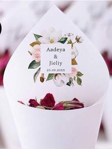 30Pcs Of Set DIY Wedding Cone For Petal Toss, Personalized Confetti Cones, Custom 17 Styles White Paper Cone For Bridal Shower Party Decoration, Multi-Functional, Anti-Mold, Ornamental, Reusable, Exquisite, Stylish, High-Quality, Adorable, Modern, Custom, Unique, Personalized, Son, Daughter, Kids, Kitchen, Dining Room, Bedroom, Office, Living Room, Home, Garden, Tea Room, For Anniversaries, For Birthdays, For Housewarming, For Graduation, Gala Night, Customized Gift Wrap Boxes, Chic Autumn