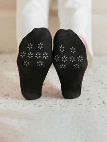 5双/套女士踝袜，隐形袜，夏季薄款，白色，低帮，硅胶防滑 - 彩色 - 查看 3