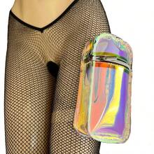 Holographic Thigh Bag Leg Harness For Women Outdoor Waist Pouch Carnival Hiking Travel Fanny Pack With Extra Long Adjustable Straps Plus Size - 如圖 - 查看 8