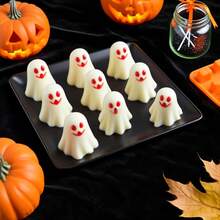 Silicone Molds 1 Packs Non-Stick 3D Chocolate Molds 9-Cavity Cute Ghost Mold For Jelly Gummy Candy Pudding Ice Cube Resin Cake Halloween Party Decorations - Multicolor - View 5