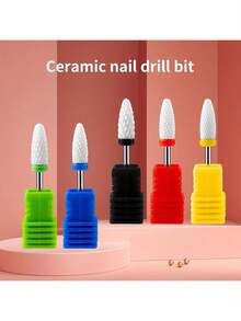 Bộ 5 hoặc 10 dụng cụ cắt gốm, mũi khoan móng, dụng cụ mài móng gel, dụng cụ loại bỏ lớp biểu bì, bộ giũa móng điện, phụ kiện - Nhiều màu - Xem 3