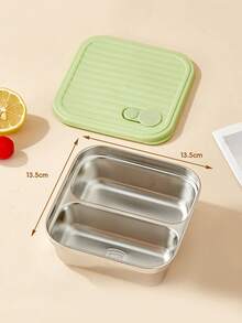 1 قطعة صندوق غداء من الفولاذ المقاوم للصدأ 304 بسعة 600 مل/650 مل مع غطاء، حاوية تخزين طعام سلطة الفواكه محمولة، صندوق بنتو كبير السعة محكم الإغلاق ومقاوم للتسرب، قابل للتكديس، صندوق تخزين طعام للثلاجة، آمن للغسالة الآلية، مناسب لاستخدام الطلاب والبالغين في المدرسة والمكتب والتخييم والنزهات والسفر