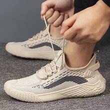 Zapatos para Hombre Nuevos Slip-On Suela Delgada Suave Transpirable Malla Zapatos de Papá Zapatos Deportivos Casuales Zapatos para Correr Dropshipping - SA9816-Beige - Ver 9