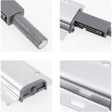 2x Heavy Duty Metal Push To Open Catch Cabinet Door Kitchen Wardrobe Hardware - Silver - View 4