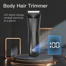 LEATVOOK Men's Body Trimmer, Electric Shaver, Electric Inguinal And Hair Trimmer, Ceramic Blade Male Hygiene Shaver Trimmer, Full Body Beauty,Perfect Christmas Gift. - 黑色 - 查看 6