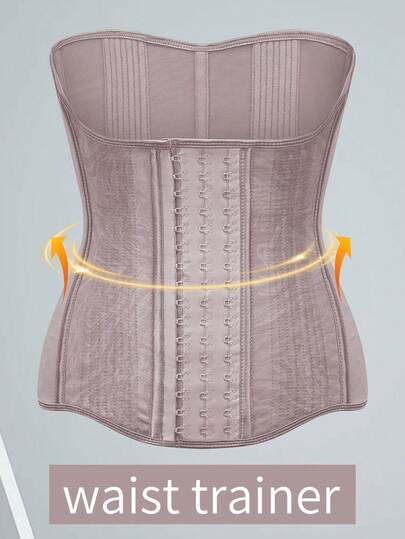 1PC Ladies' Double-Layer Mesh Waist Cincher Corset With Snap Buttons For Figure Shaping