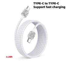 1个双USB车载充电器，手工闪亮水晶钻石汽车装饰，5V快充适配器，兼容安卓/智能手机