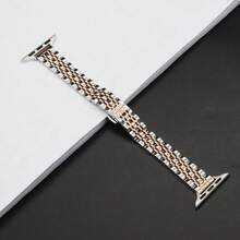 Pulseira de Aço Inoxidável Compatível com Apple Watch Ultra 2 Banda 49mm 40mm 44mm 42mm 38 Bracelete de Metal para Relógio Séries 8 7 6 SE 5 4 3 45mm 41mm WatchBand