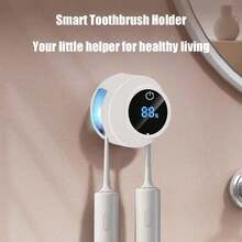 Disinfect Toothbrush Holder, Bathroom Toothbrush Holder, With USB Charging, UV Toothbrush Holder, Dual Card Slots, Wall Mounted, No Drilling, Suitable For Bathroom Storage Accessories, Suitable For Any Size Of Toothbrush - Nhiều màu - Xem 5