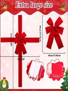 1 件圣诞门挂蝴蝶结 DIY 蝴蝶结丝带圣诞装饰婚礼生日派对家居前门入户门卧室装饰节日装饰 - 彩色 - 查看 7