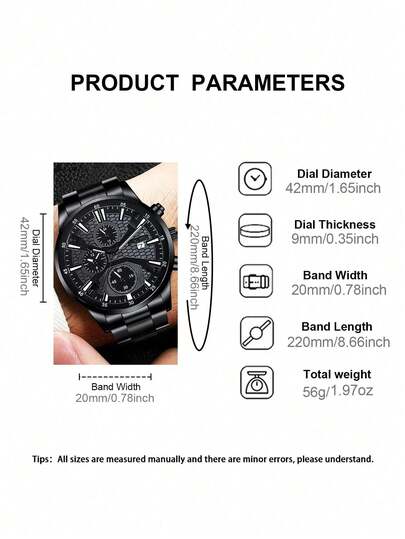 Pc Horloge Business, Sport, Calendar Digital Dial Quartz Perfect Everyday Wear, Birthday s, Parties, Holiday Gatherings, As The Ideal Yourself Or Friends Boxes Not Included view 6