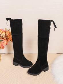 Girls Over-The-Knee Boots, Casual Low Heel Round Toe Student Boots, Versatile For Autumn/Winter, New 2025 Collection