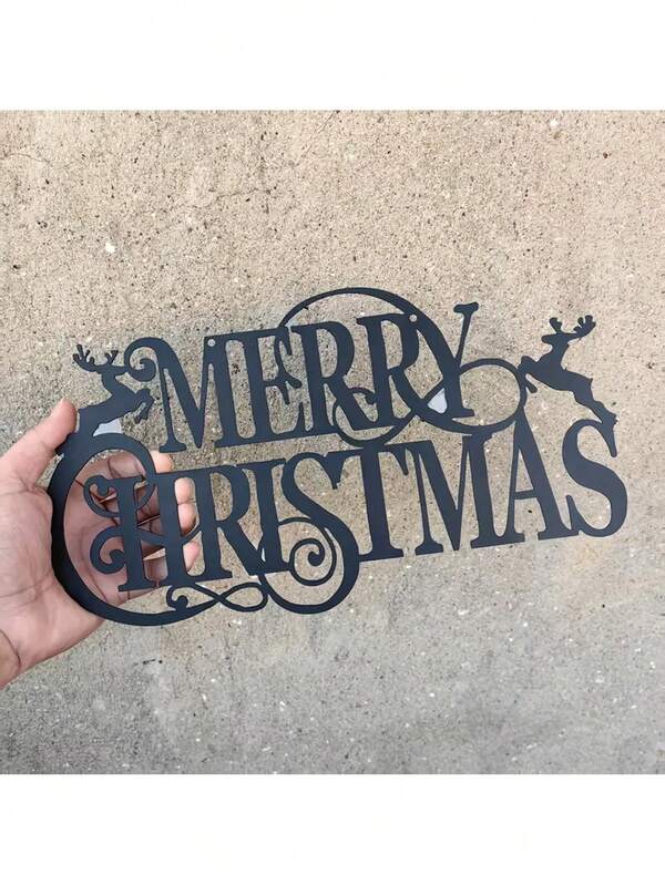 1 Metal Christmas Decoration, Perfect For Vintage Wall Decor, Kitchen Decor, Living Room Decor, Office Decor, Christmas Decor, Elk And Christmas