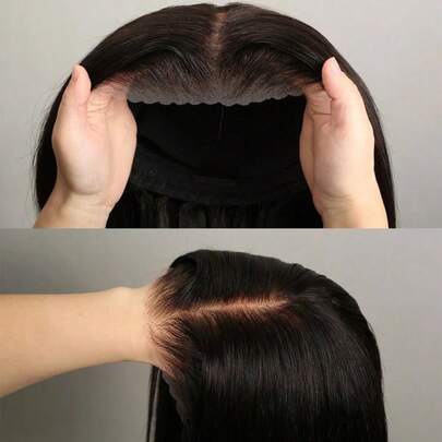 NATAN 前额无胶假发 人发前额发 预拔预剪 编织 无胶 4x4 可戴可戴 无胶假发 180 密度 高清蕾丝前额假发 人发前额发 高清蕾丝前额假发 女士人发前额假发 女士假发