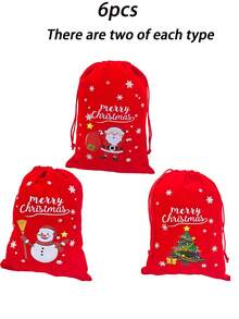 Bolsa de regalo de Navidad, Bolsa con cordón de Navidad, Bolsa para joyas, Bolsa de almacenamiento de dulces, Bolsa de transporte de juguetes, Bolsa de frutas, Papá Noel, Bolsa de regalo con árbol de Navidad, Bolsa de maquillaje, Bolsa de almacenamiento conveniente