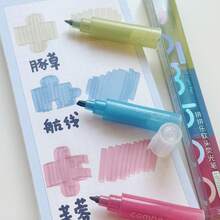 Bolígrafos fluorescentes de punta blanda apilables, bolígrafos resaltadores portátiles y coloridos para estudiantes, diarios de balas, marcado, alivio del estrés, diversión