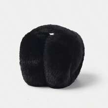 1 paquet de cache-oreilles souples et élastiques pour femmes - style mignon de dessin animé rose et blanc, à laver à la main seulement, accessoire pour temps froid