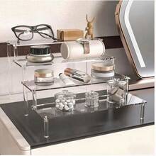 1pc/2pcs/3pcs/4pcs Acrylic Display Stand, Ceramic Storage Stand, Doll Clay Statue Display Stand, Transparent Ladder Stand Shop Display Tool 1 Layer.