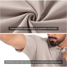 Men's Tactical Polo Shirts Short Sleeve Athletic Golf Outdoor Lightweight Performance Sports Shirt-2025 - Light Khaki - View 4