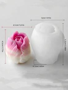 1pc Tulip Shaped Silicone Candle Mold DIY, Tulip Bud Silicone Mold For Wax Melts, Plaster, Home Decor, Party Decoration, Floral Silicone Mold