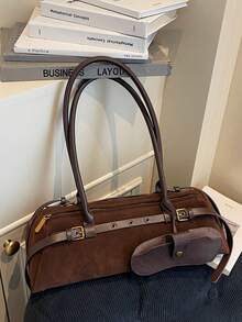 Túi đeo hông thời trang dành cho nữ, Túi xách phong cách cổ điển, Túi đeo vai đa năng khi đi làm, Hàng mới về Thu/Đông - Cà phê - Xem 6