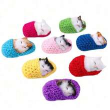 1 件可爱睡猫雕像，微型猫玩具，手工工艺礼物，儿童益智玩具 - 彩色 - 查看 4