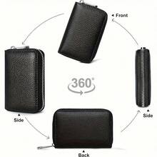11-18Card Business Card Holder Wallet Multi Card Holder Coin Purse Multi-Card Card Organizer For Men And Ladies For Daily Shopping School Trips Storage Credit Cards RFID Blocking (Black) For Women Card Wallet - Black - View 6