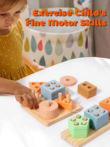 Montessori Toys For 3+ Years Old Boys Girls Birthday Gifts, Wooden Sensory Toys For Toddlers Kids Baby, Easter Basket Stuffers Toddler Learning Toy Activities Puzzles