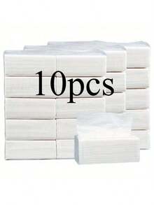 10 Packs Facial Tissue Paper, Economical Pack, Suitable For Hotels, Restaurants, Households - Multicolor - View 1
