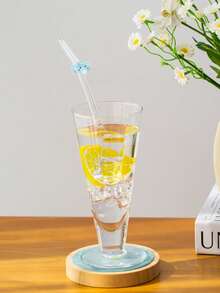 1/3/8PCS Cartoon Animal Head Glass Straw For Transparent Iced Drinks Like Milkshakes, Juices, Cocktails - Reusable Colorful Bendy Glass Straw For Party ,Kitchen,Christmas - Transparent - View 14