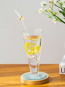 1/3/8PCS Cartoon Animal Head Glass Straw For Transparent Iced Drinks Like Milkshakes, Juices, Cocktails - Reusable Colorful Bendy Glass Straw For Party ,Kitchen,Christmas - Transparent - View 12