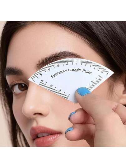 2pcs Eyebrow Drawing Tool For Tattoo Artists, Quick Eyebrow Design Makeup Eyebrow Drawing Auxiliary Tool Ruler, Microneedle Eyebrow Embroidery Mapping Tool, Shape Permanent Makeup Drawing Guide Ruler, Tattoo Supplies Reusable Suitable For Valentine's Day Gifts And Other Holiday Gifts