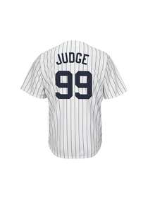 Men's #99 New York Baseball Jersey Classic Judge Shirt Embroidered Design White Blue Striped Shorts Sleeve Baseball Fans Gift S-2XL - White - View 2