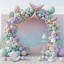 Ballon Girlanden Bogen Set, Meerjungfrau Themen Party Dekorationen, Geburtstags Party Dekorationen, Weihnachts Dekorationen, Heim Dekorationen, Klassenzimmer Dekorationen, Hintergrund Layouts, Innen Dekorationen, Party Dekorations Zubehör - Verschiedenfarbig - Übersicht 5