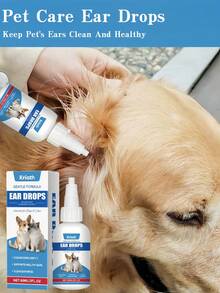 Ohrenpflege-Tropfen für Haustiere, universell für Katzen und Hunde, tägliche Pflege für Haustierohren, reinigende und deodorierende Ohrenpflege-Tropfen