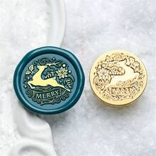 CYFUN DESIGN 1PC 3D Relief Christmas Tree Wax Seal Stamp Head, Christmas Sealing Wax Stamp, Gift Package Wax Seal, Christmas Gift Wax Seal Kit, Wax Sealing Stampfor Envelopes Christmas Cards Wedding Invitations For Christmas Gift Packing - Gold - View 30