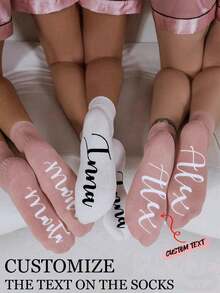 1 Pair Customizable Men's And Women's Socks, Medium Tube Socks, White And Black Socks, Professional Custom Socks Suitable For Home And Outside, Socks That Boys And Girls Can Wear Are Excellent Gifts For Guests On Halloween Valentine's Day Christmas Valentine's Day Anniversary, Fall