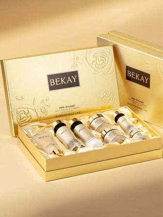 7件套抗皱紧致护肤套装 - 含角鲨烷和酵母，强效保湿，舒缓肌肤，奢华礼品