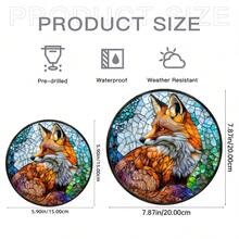 1 Piece, Red Fox Moon Catcher, Garden Light Catcher, Acrylic Painted Hanging Ornaments, Animal Theme Room Decoration, Party Decoration, Window Decoration, Birthday Gift, School, Office, Porch, Wall Art, Ideal Gift - Acrylic-round - View 6