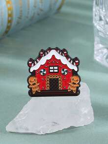 QIHOO 圣诞姜饼人饼干珐琅别针可爱猫咪蝴蝶结胸针背包徽章翻领别针珠宝礼物送给朋友 - 彩色 - 查看 10