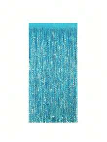 2 tấm rèm tua rua màu ngọc lam, phụ kiện trang trí tiệc, phông nền tua rua lấp lánh cho tiệc bãi biển, tiệc theo chủ đề, sinh nhật, đám cưới, Giáng sinh, lễ tốt nghiệp, lễ kỷ niệm. - Nhiều màu - Xem 8