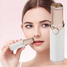Portable Electric Hair Removal Device, Suitable For Face And Body - Mini Cordless Epilator, Unisex Design, Soft Beige Color, Easy To Use And Carry, Fashionable Compact, Metal Surface, Durable Structure, Smooth Surface