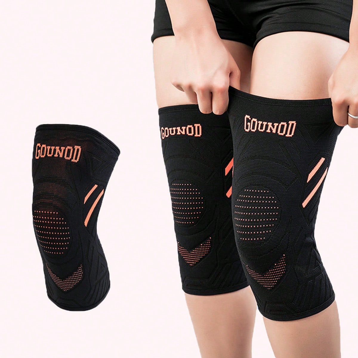 Pieza Manga deportiva para la rodilla antideslizante y transpirable, soporte de compresión para la rodilla para hombres y mujeres, adecuado para corr