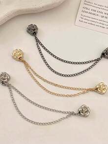 Set de 3 acortadores de manga de camiseta con flor de camelia, fijador de dobladillo ajustable con hebilla