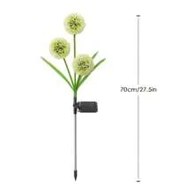 2 piezas Diente de león con luces de colores alimentado por energía solar, decoración de jardín exterior adecuada para patio, jardín, paisaje, camino, césped, acera, dormitorio, Halloween, Navidad, regalo festivo