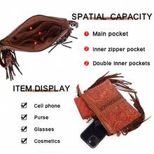 Stylowa, pojemna torebka damska na ramię z frędzlami z poliuretanu – wielokomorowa konstrukcja w stylu vintage, boho i western, ozdobiona frędzlami, nitami i kunsztownym wykonaniem. Uniwersalna torba na ramię/na ramię z odpinanymi, regulowanymi paskami. Idealna na zakupy, zajęcia na świeżym powietrzu, podróże i wyjścia. Idealny prezent dla rodziny i przyjaciół.