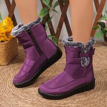 Botas de Nieve de Invierno Nuevas y Gruesas de Forro Polar para el Noreste, Zapatos de Algodón Cálidos y Resistentes al Frío - Negro - Ver 5
