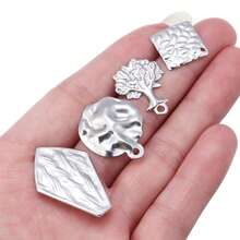 10pcs/Pack Stainless Steel Earring DIY Kit With Butterfly Earring Stopper, Multi-Design Earrings Accessories - Steel - View 6